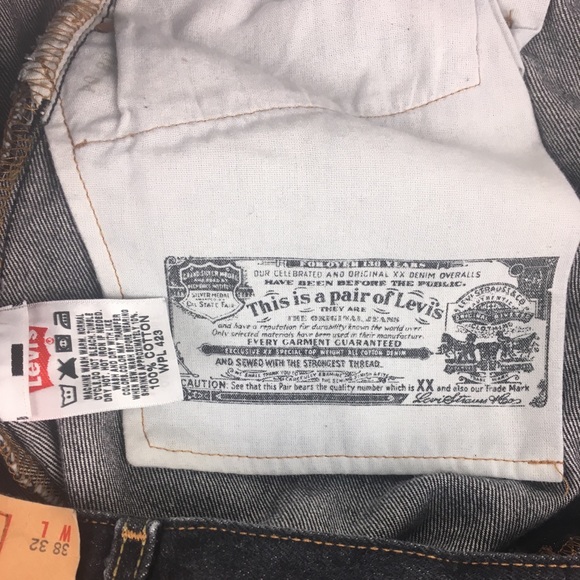 Levi’s 501xx Black Denim Jeans 38x32 - Picture 5 of 8